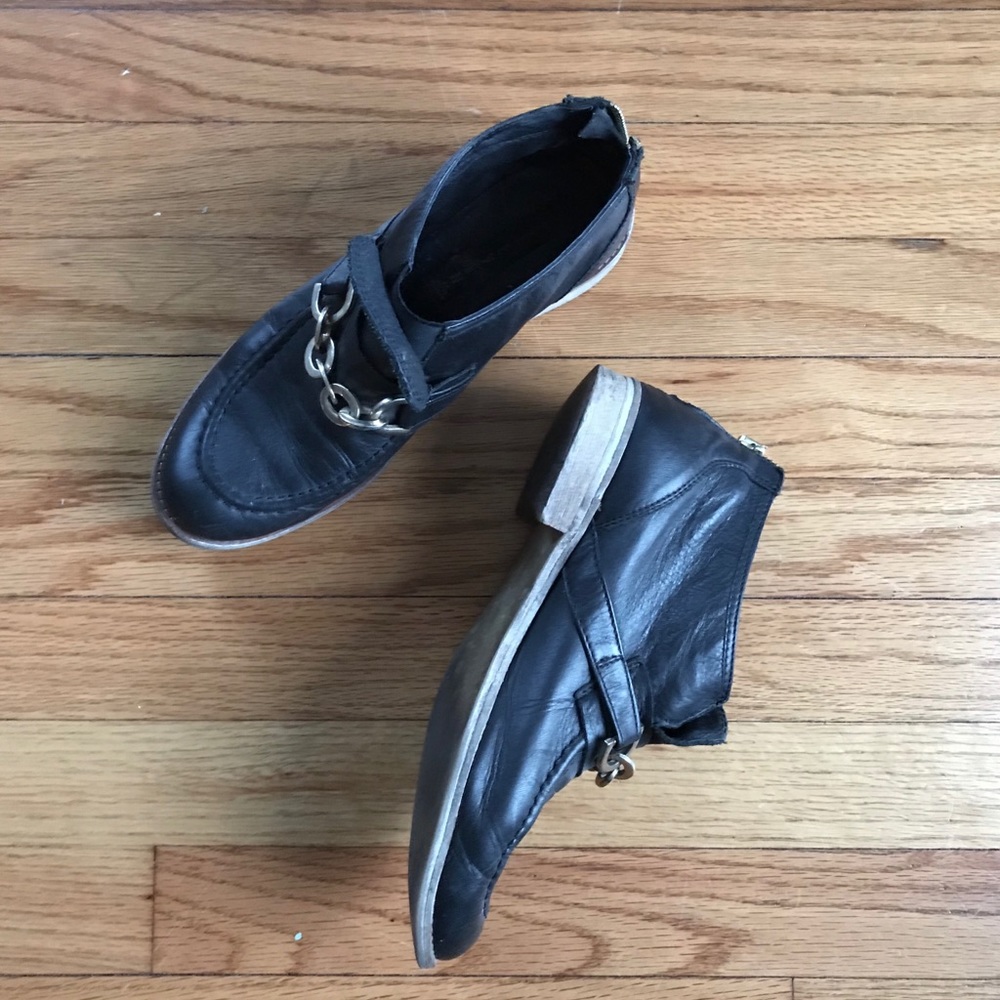 Steven by Steve Madden Black Leather Loafers